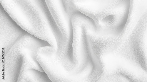 Wallpaper Mural Soft, Wrinkled White Fabric Texture Background Torontodigital.ca