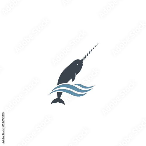 Narwhal Vector Logo Design