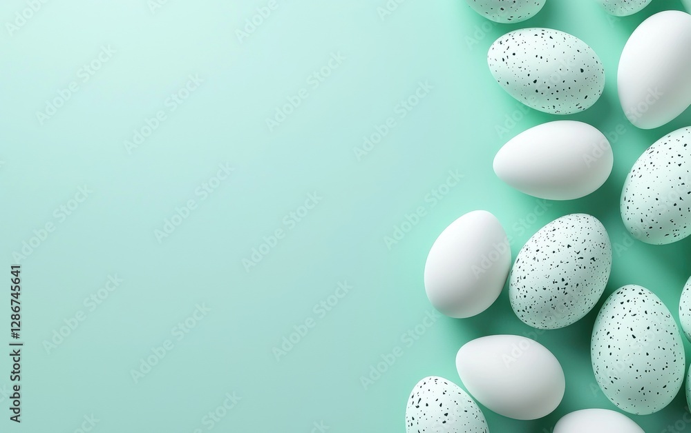 Easter Mint Green 3d background minimalistic mockup with space for text Easter Mint Green 3d background minimalistic mockup with space for text