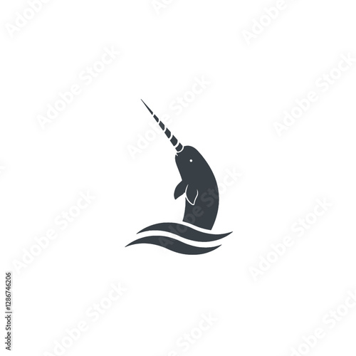 Narwhal Vector Logo Design