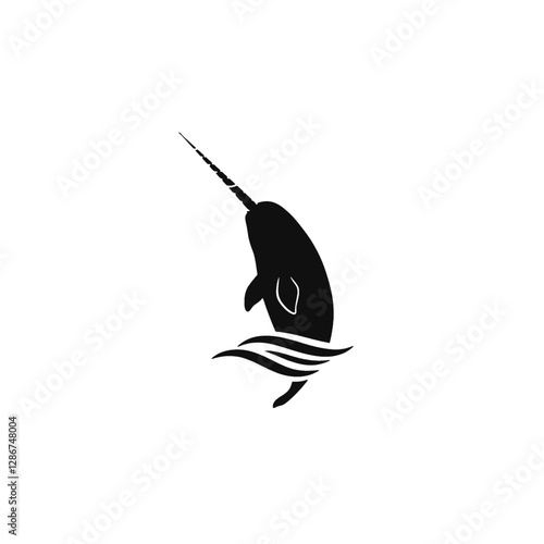 Narwhal Vector Logo Design