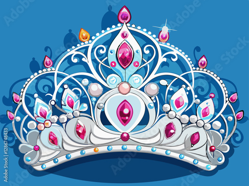 vector of  white bridal crown