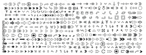 arrow icon. Mega set of vector arrows  All arrow icon vector design 