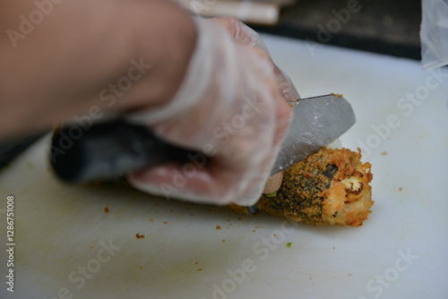 fabrication, découpé de sushis