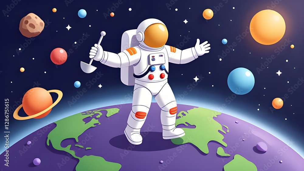 Fototapeta premium Planet Exploration and Infinite Imagination