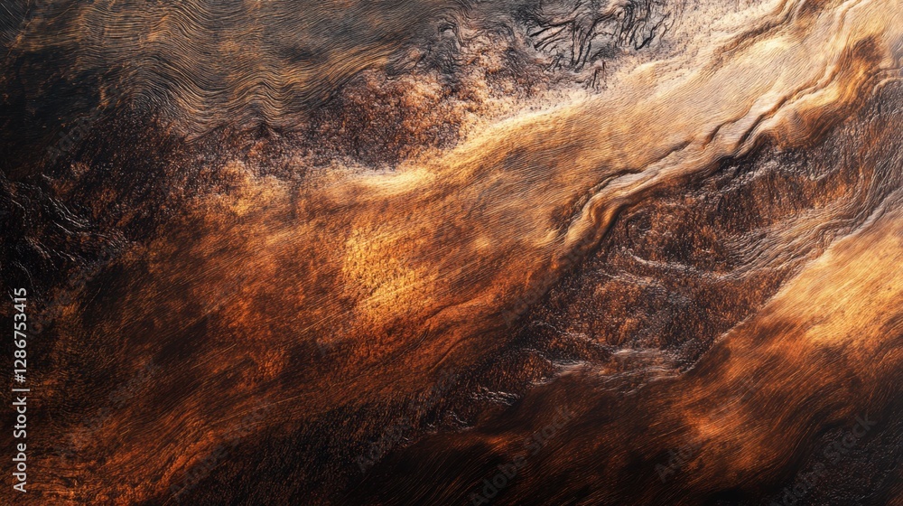 Warm brown wooden texture with grain patterns