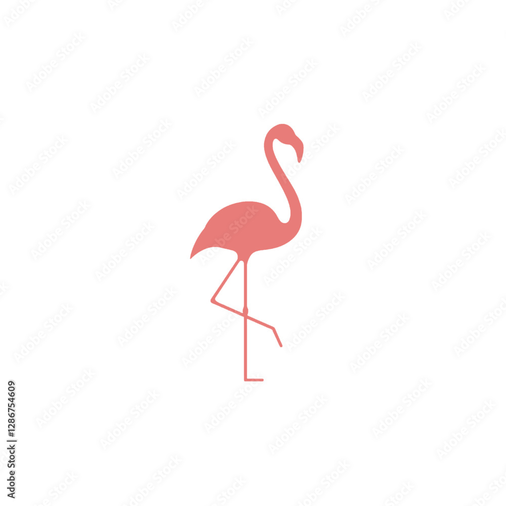 Fototapeta premium Flamingo Vector Logo Design