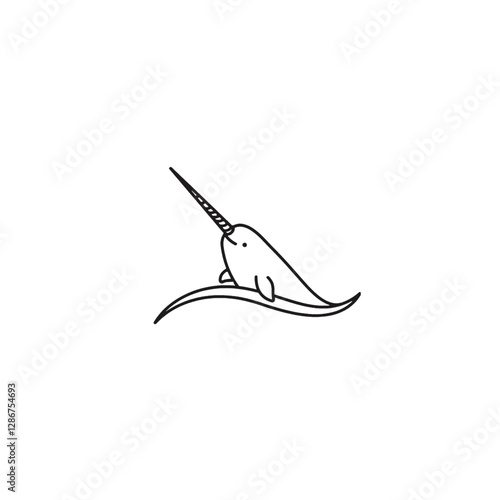 Narwhal Vector Logo Design