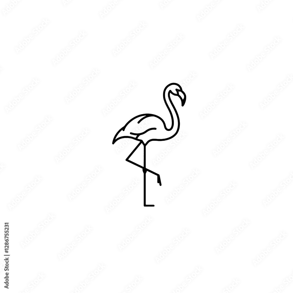 Obraz premium Flamingo Vector Logo Design