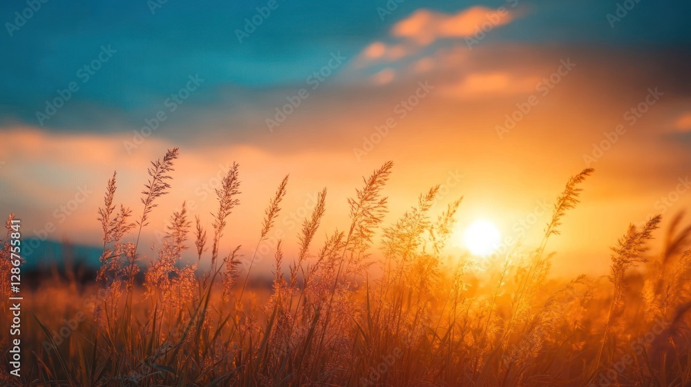 Beautiful nature view with shining light representing peace in life Beautiful nature view with shining light representing peace in life