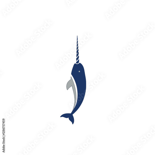 Narwhal Vector Logo Design