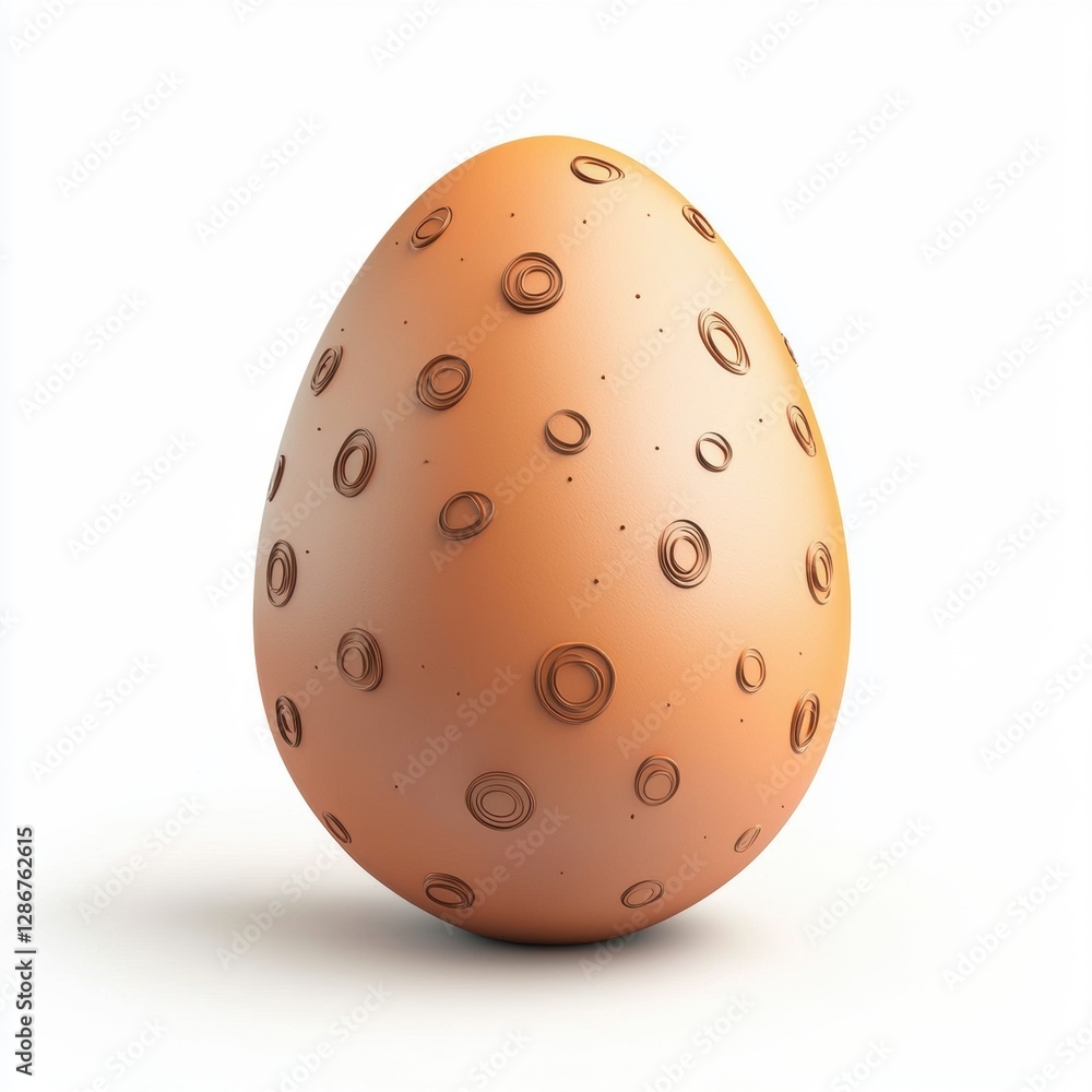 Easter egg made of clay isolated on white background Easter egg made of clay isolated on white background