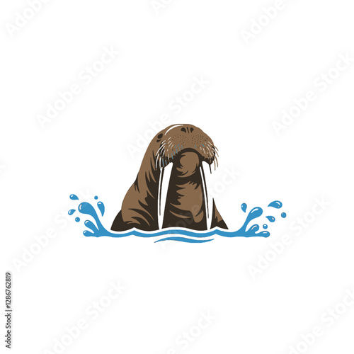 Walrus Vector Logo Design