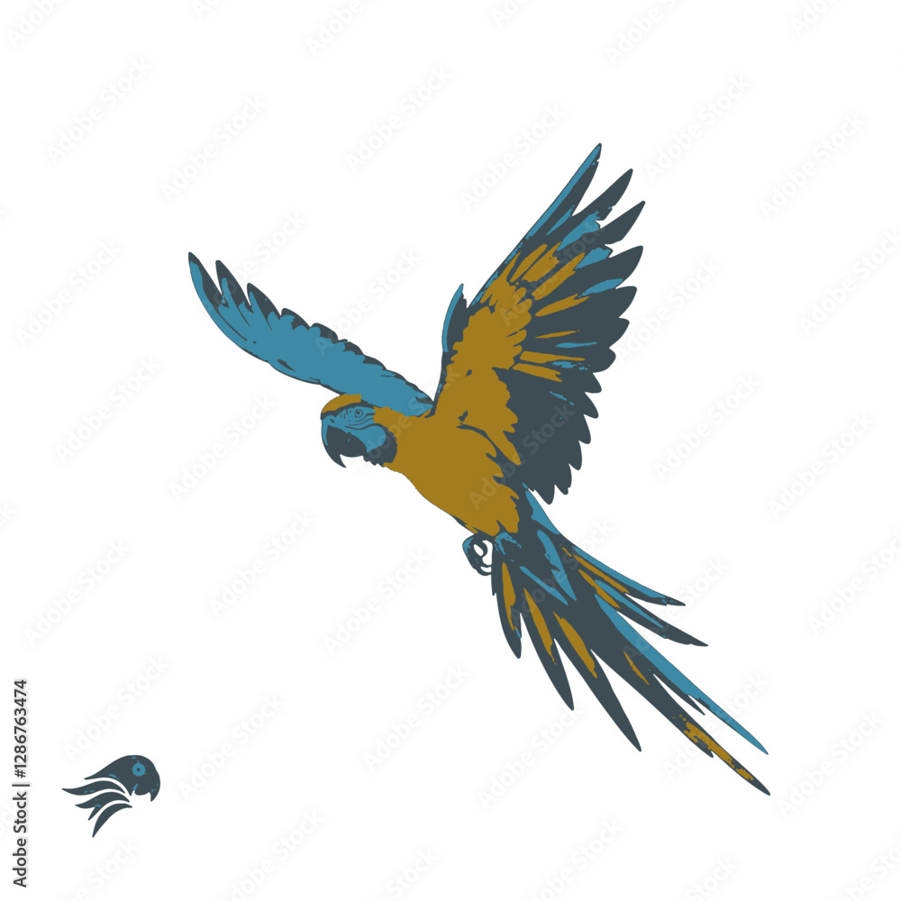 Obraz premium Parrot Vector Logo Design