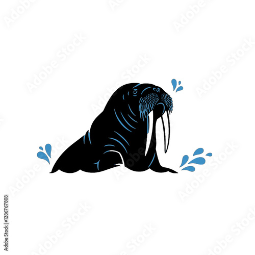 Walrus Vector Logo Design