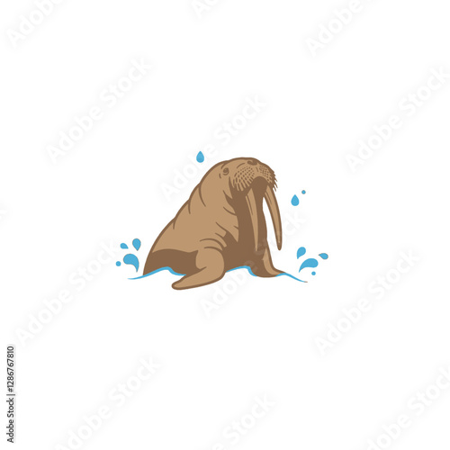 Walrus Vector Logo Design