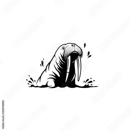 Walrus Vector Logo Design