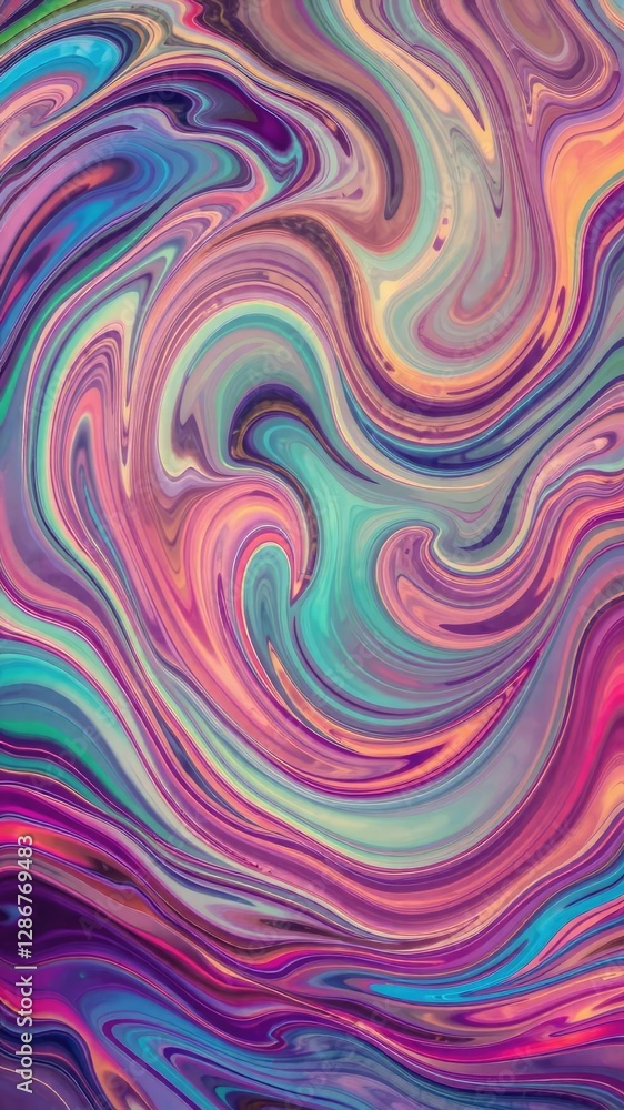 Vibrant and surreal abstract background with swirling colorful waves, background, wave Vibrant and surreal abstract background with swirling colorful waves, background, wave
