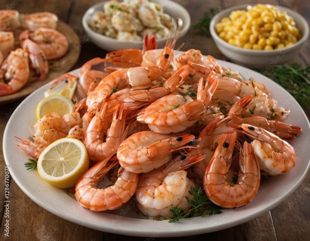 Delicious Steamed Shrimp with Lemon and Herbs Delicious Steamed Shrimp with Lemon and Herbs