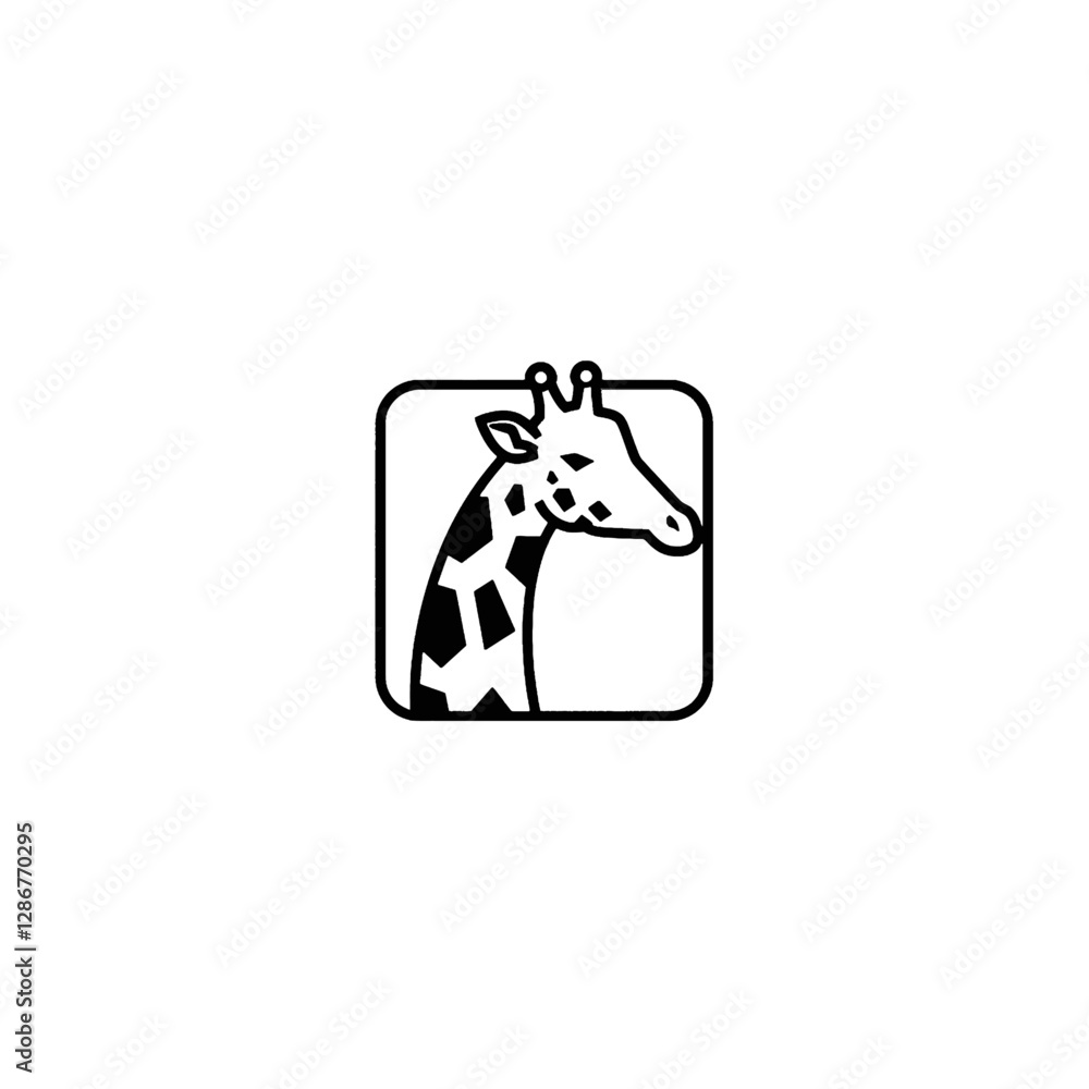 Giraffe Vector Logo Design Giraffe Vector Logo Design
