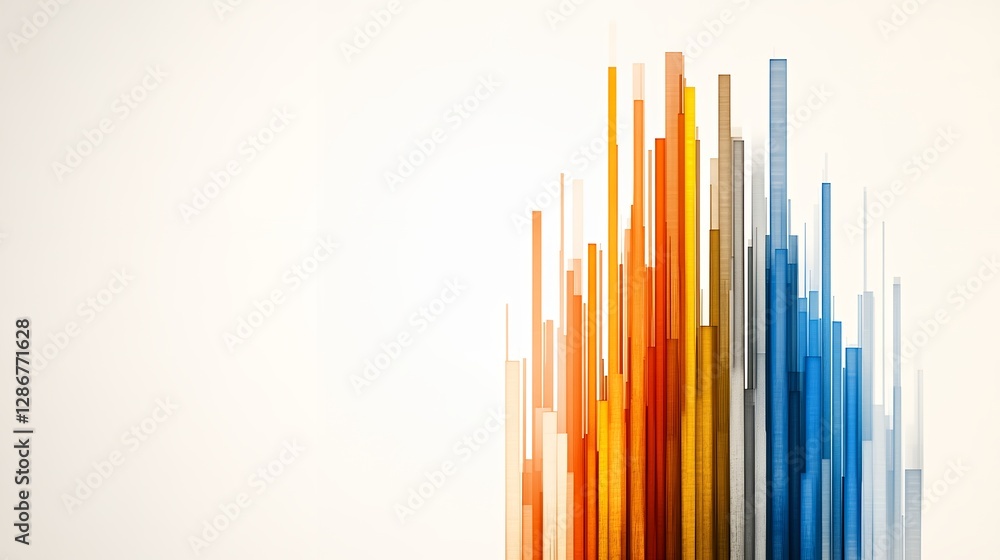 Obraz premium Abstract Multicolored Vertical Bars Background