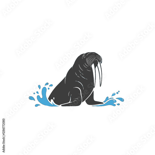 Walrus Vector Logo Design