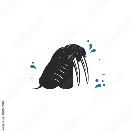 Walrus Vector Logo Design