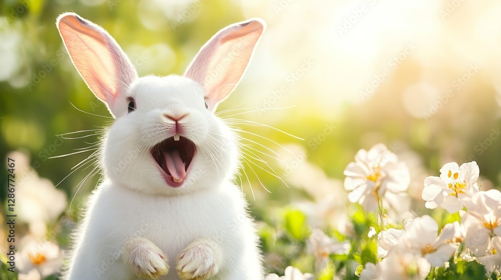 Adorable White Bunny Rabbit: Fluffy, Cute Pet, Perfect for Easter Cards, Children's Books, and Adorable Animal Illustrations. Soft, Innocent, and Adorable White Bunny Rabbit: Fluffy, Cute Pet, Perfect for Easter Cards, Children's Books, and Adorable Animal Illustrations. Soft, Innocent, and