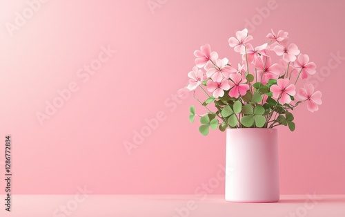 Wallpaper Mural Saint Patrick Day Hot Pink 3d background minimalistic mockup with space for text Torontodigital.ca