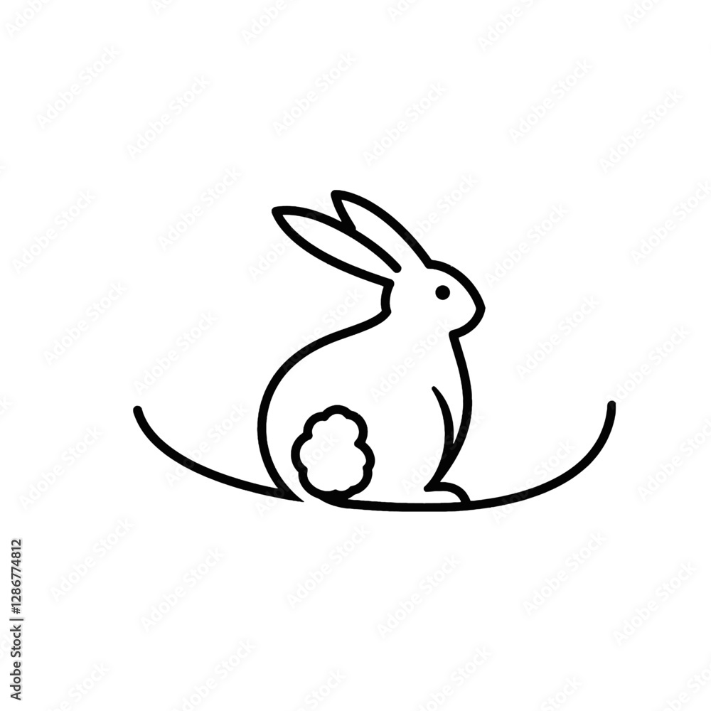 Rabbit Vector Logo Design Rabbit Vector Logo Design
