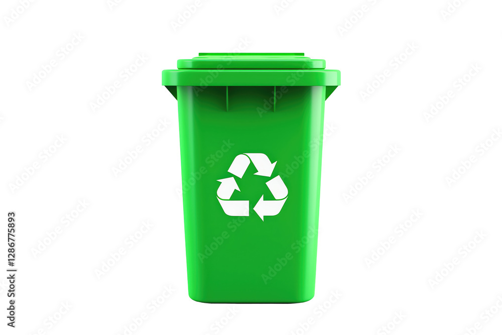 Isolated Recycling Bin Isolated Recycling Bin