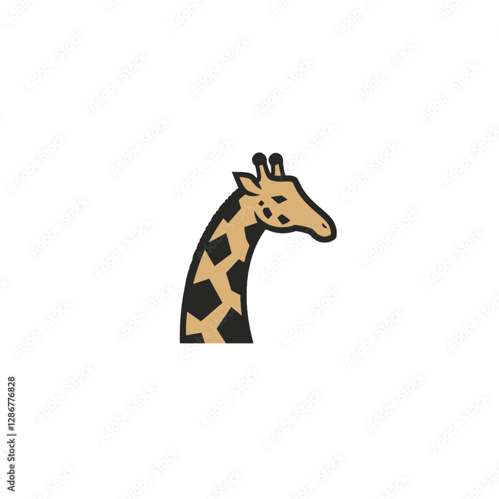 Naklejka premium Giraffe Vector Logo Design