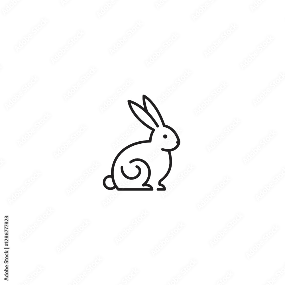 Rabbit Vector Logo Design Rabbit Vector Logo Design