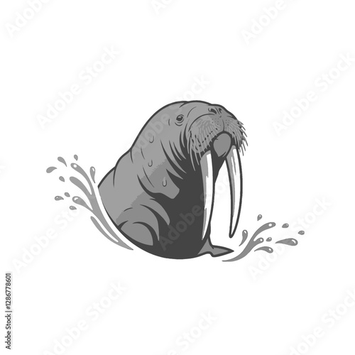 Walrus Vector Logo Design