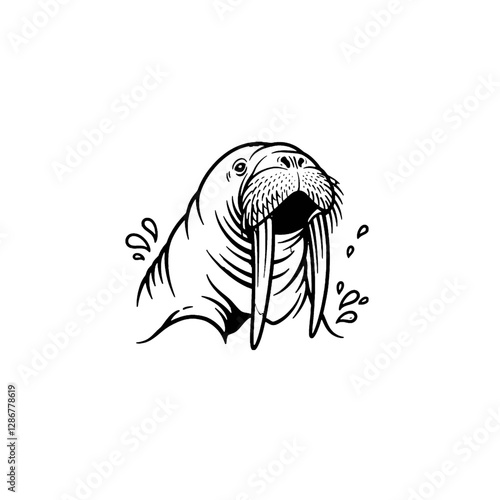 Walrus Vector Logo Design