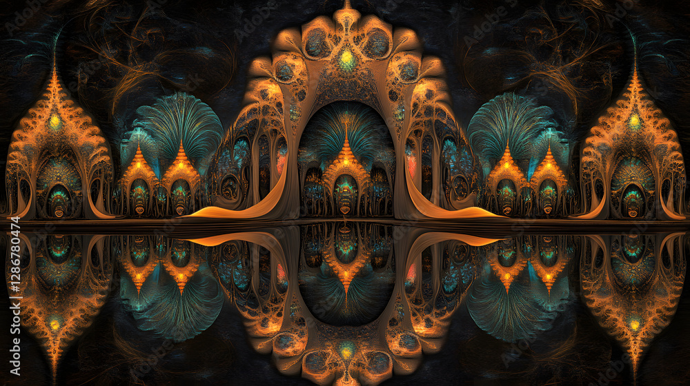 custom made wallpaper toronto digitalReflection of a tulip in a mirror surrounded by soft lighting and artistic elements in an elegant setting