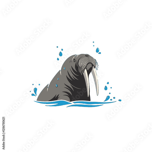 Walrus Vector Logo Design
