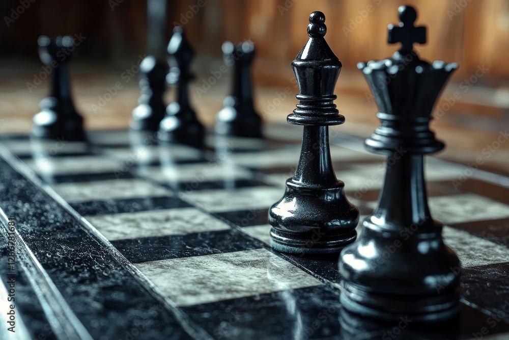Chessboard and pieces on white, viewed from the top, embodying the spirit of competition with space to replicate Chessboard and pieces on white, viewed from the top, embodying the spirit of competition with space to replicate
