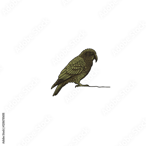 Kea Bird Vector Logo Design