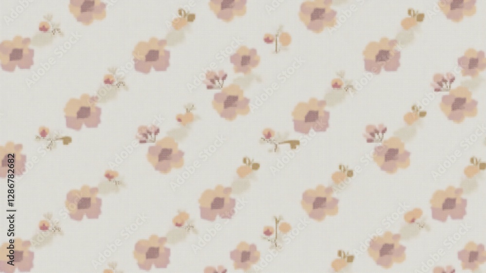 Seamless Pastel Floral Pattern Delicate Blush Pink and Peach Blossoms on Off-White Background Seamless Pastel Floral Pattern Delicate Blush Pink and Peach Blossoms on Off-White Background