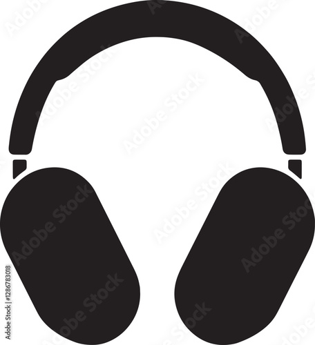 headphones icon on white background