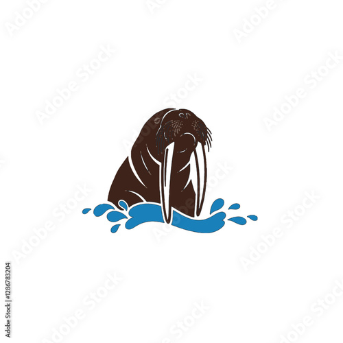 Walrus Vector Logo Design