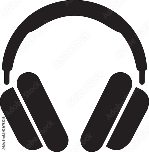 headphones icon on white background
