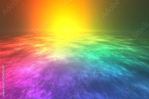 Wallpaper Mural A glowing, high-contrast rainbow gradient background with a soft, silky texture, creating a captivating visual glow in ultra HD. Torontodigital.ca