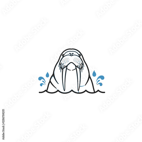 Walrus Vector Logo Design