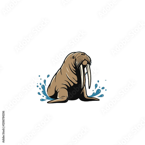 Walrus Vector Logo Design