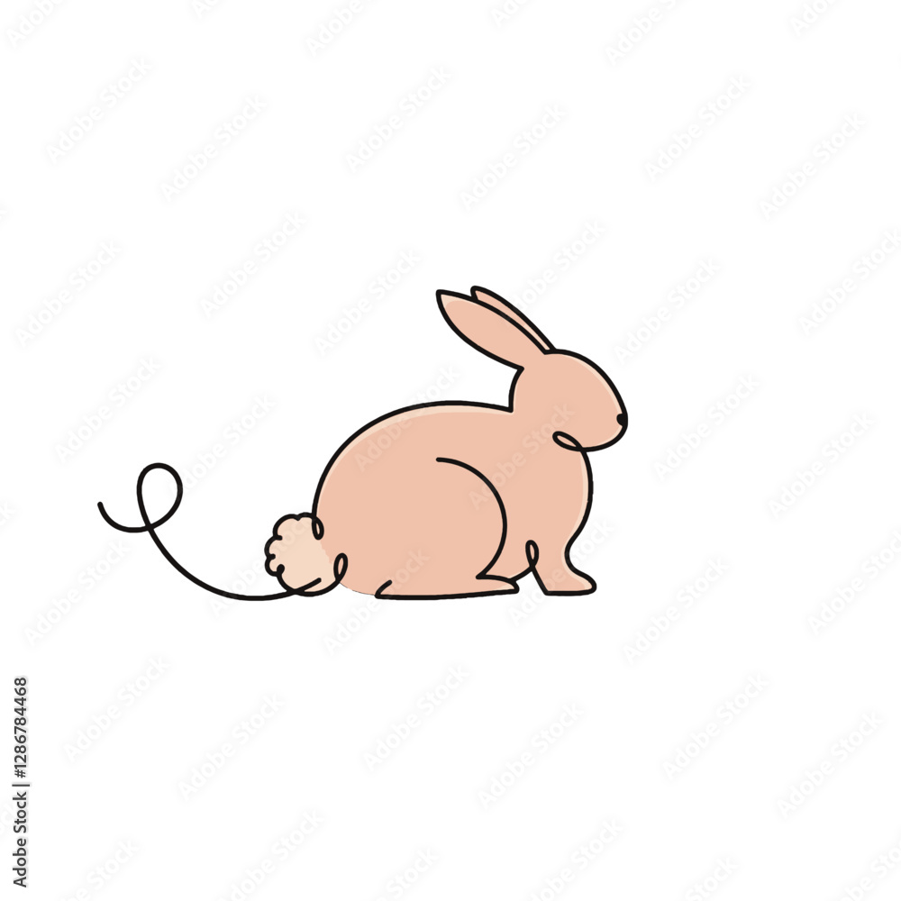 Rabbit Vector Logo Design Rabbit Vector Logo Design
