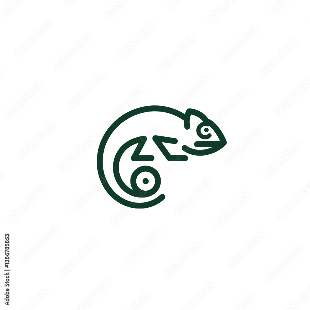Chameleon Vector Logo Design Chameleon Vector Logo Design