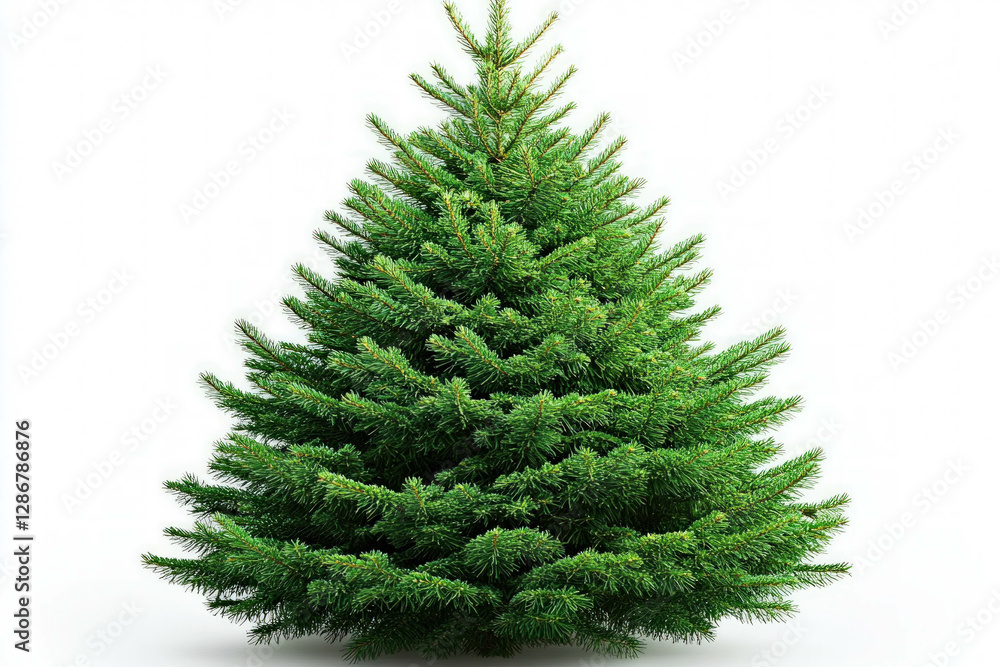 Fototapeta premium Pine Tree On A White Background