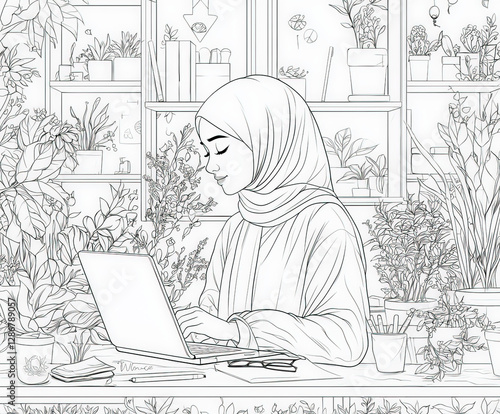 A girl being creative with ...